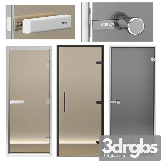 Hamam Turkish Sauna Glass Doors 3D Model Free