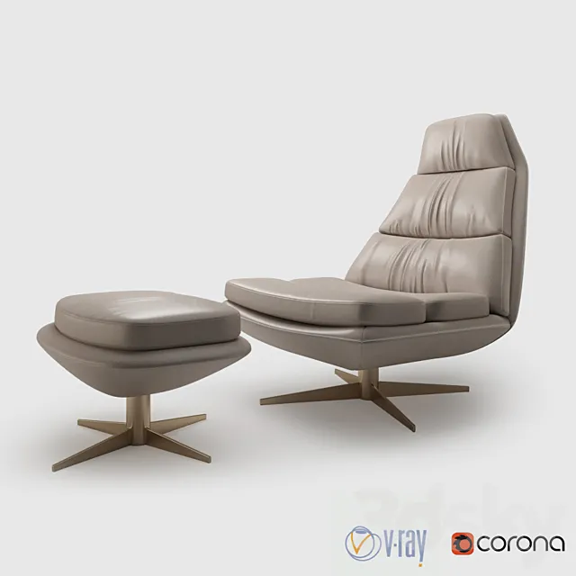 Hamilton Conte Blas armchair 3D Model
