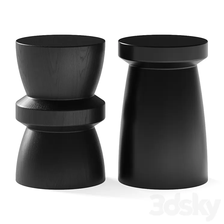 Hamilton Conte Stool Dot Lucinda Side Table 3D Model Free