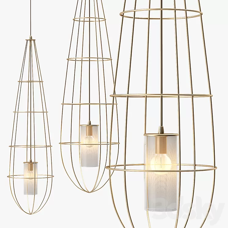 Hamilton Conte Zeppelin Pendant Light 3D Model