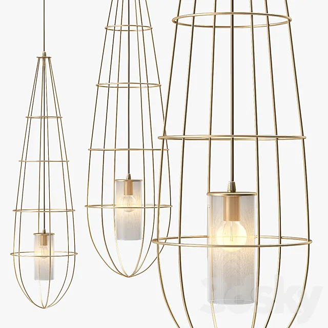 Hamilton Conte Zeppelin Pendant Light 3DModel