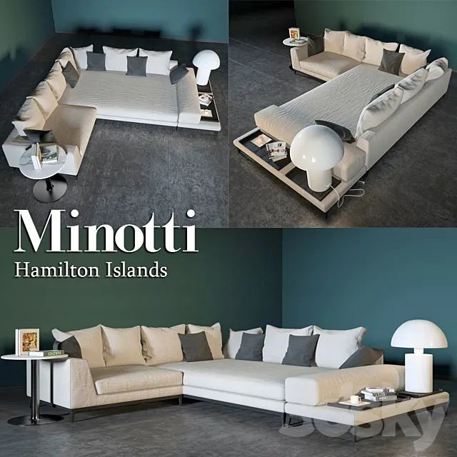Hamilton Islands by Minotti - sofas 3D Model