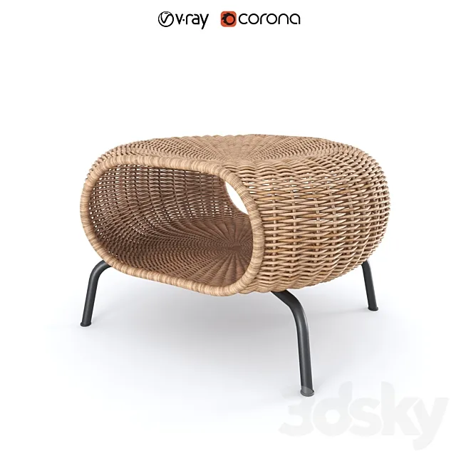 HAMLEGULT bedside stool IKEA | GAMLEHULT IKEA 3D Model