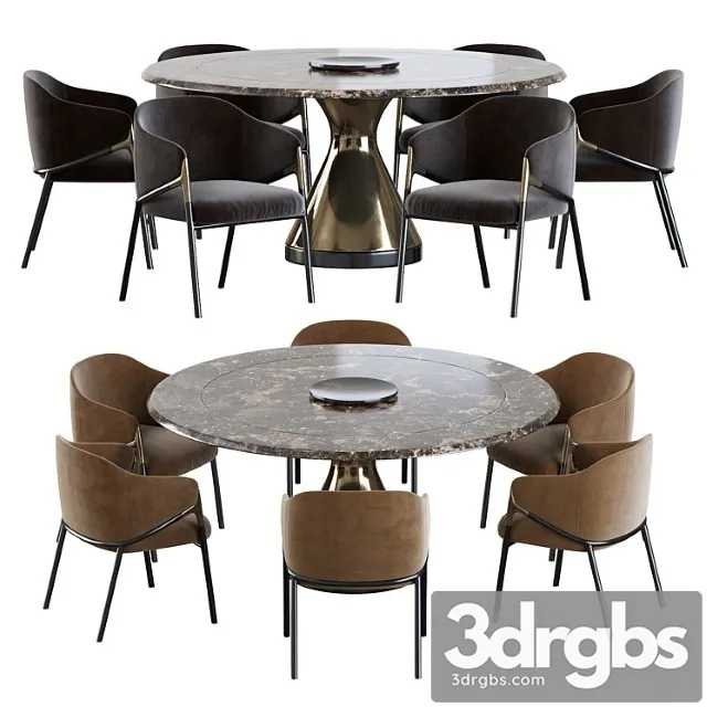 Hammer Guest Side Seating and Table 3D Model Free