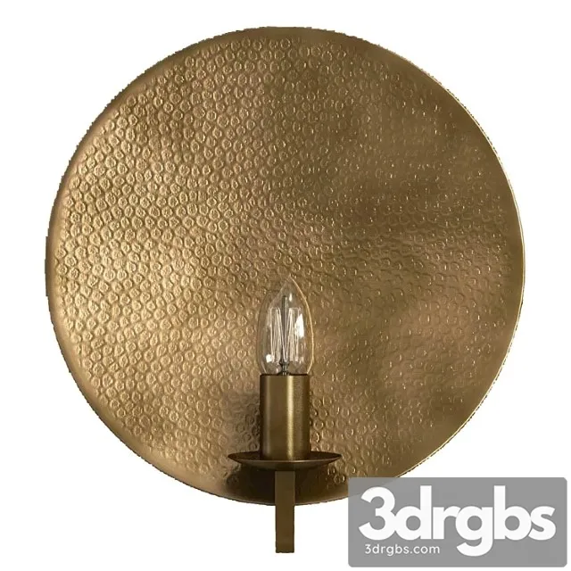 Hammered brass round 3d model 3D Model Free