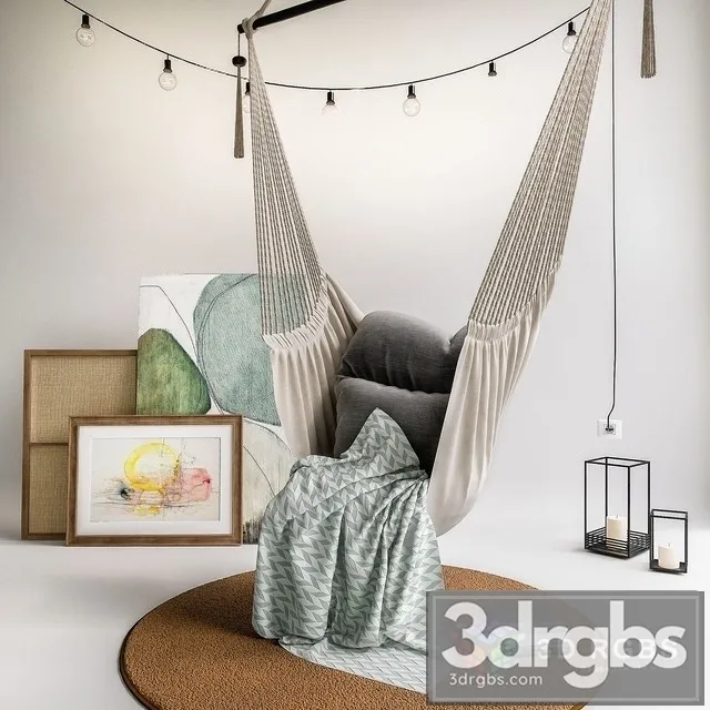 Hammock Hanging Chair 3D Model Free