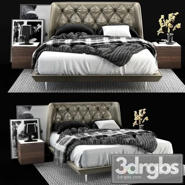 Hampton Calligaris Bed 3D Model Free
