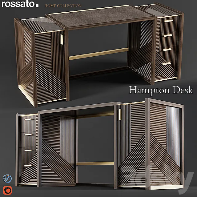 Hampton Desk 3D Model
