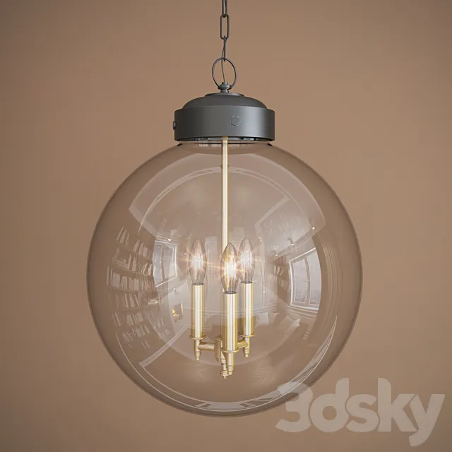 Hampton Lighting Glass Sphere Chandelier 3DModel