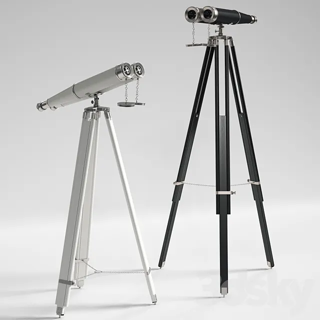 Hampton Nautical Binoculars 3D Model