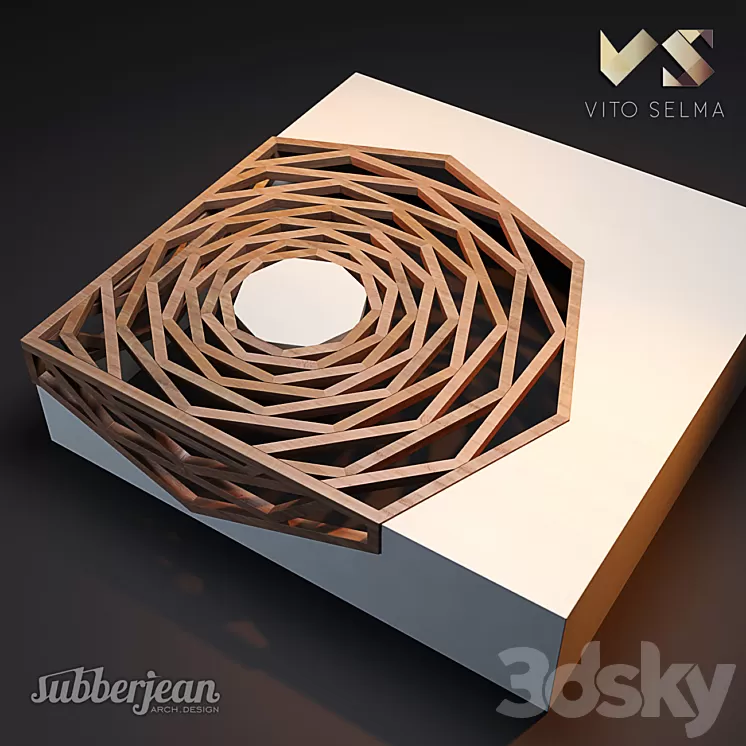 Hanako coffee table by Vito Selma 3D Model