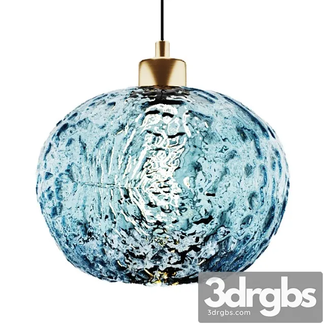 Hand blown rustic seeded glass light 3D Model Free