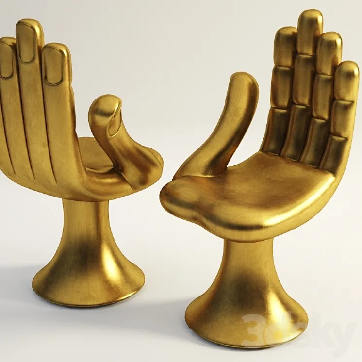 Hand Chair Sculpture 3D Model Free