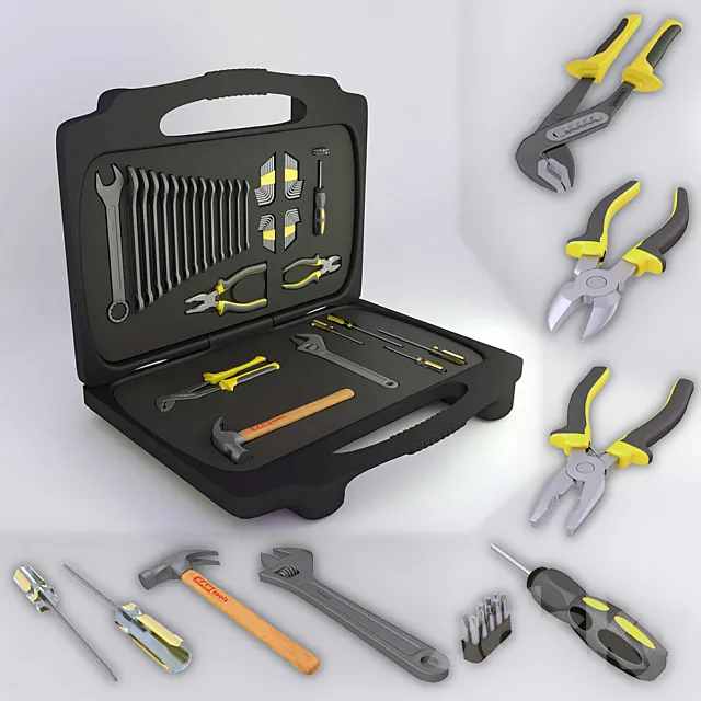 Hand tool set 3D Model