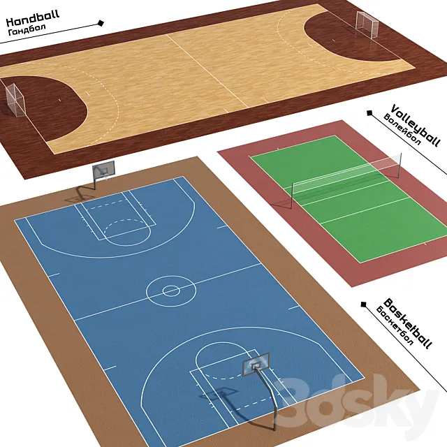 Handball _ Basketball _ Volleyball 3D Model