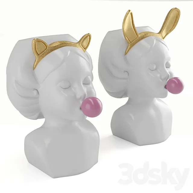 Handmade vase "Bubble Gum Girl" 3D Model