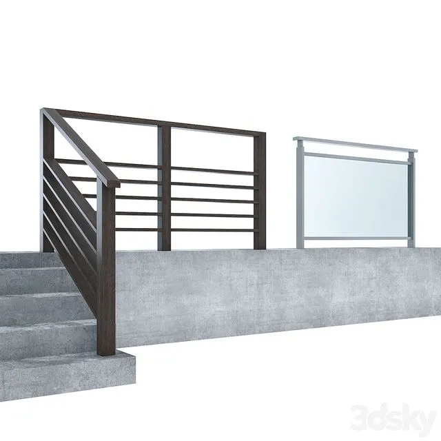Handrail - 2 types 3D Model