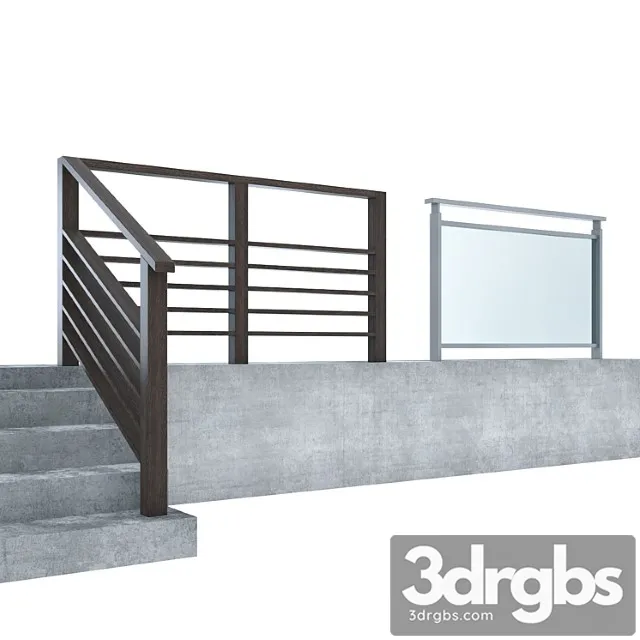 Handrail 2 Types 3D Model Download