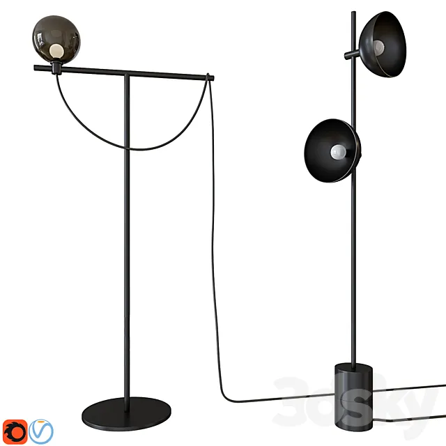 HANDVÄRK Studio Floor Lamp GLOBE FLOOR LAMP 3DModel