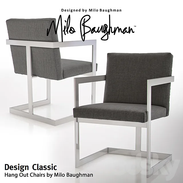Hang Out Chairs by Milo Baughman 3D Model