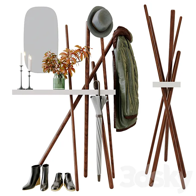 Hanger Tonin Casa Wood 3D Model