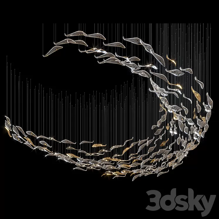 Hanging arrangement Vargov Design – Swarm 3D Model