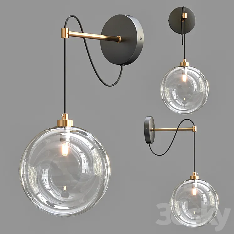 Hanging Ball Sconce 3D Model Free