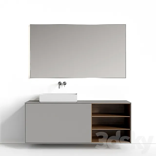 Hanging cabinet VIVOMOBILI. Line Series 3D Model