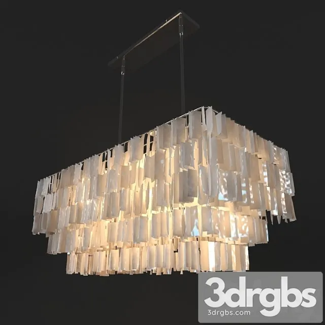 Hanging capiz chandelier 3D Model Free