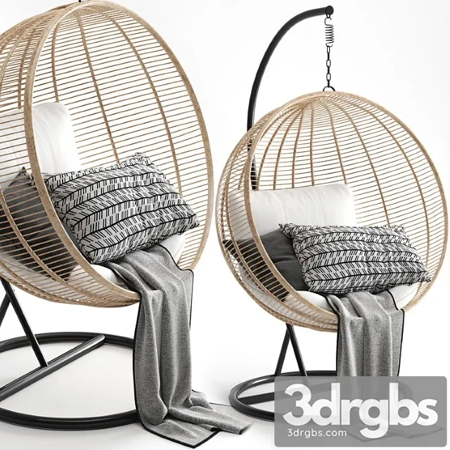Hanging chair 2 3D Model Free