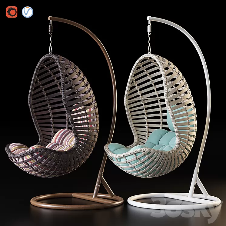 Hanging chair Afina 3D Model