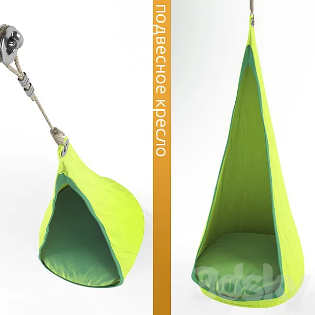 hanging chair hammock 3D Model