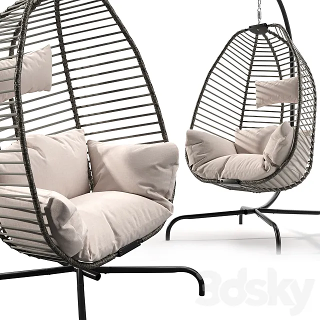 Hanging chair with frame 3D Model