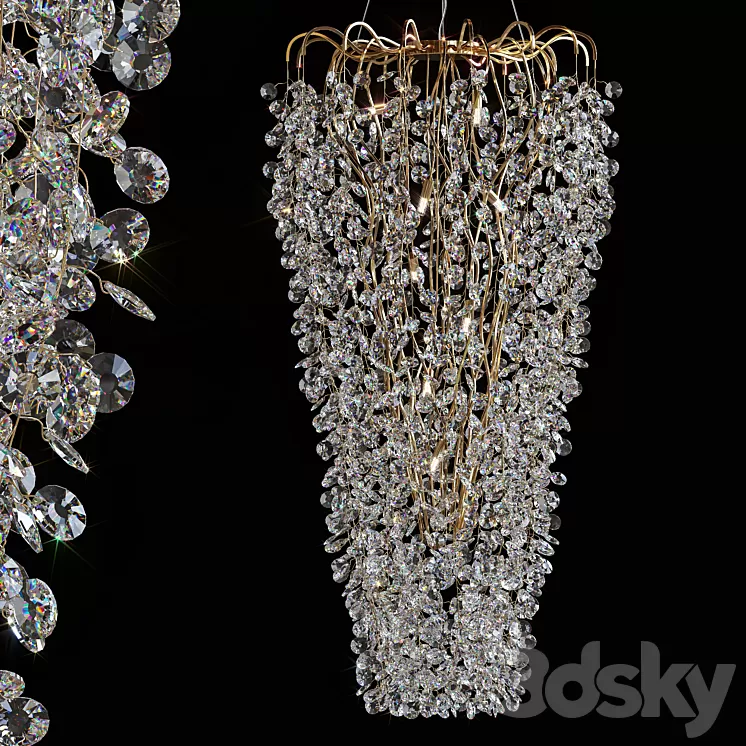 Hanging chandelier AISLING E 3D Model Free