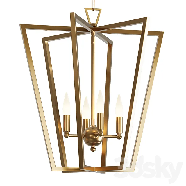Hanging chandelier Louvre Home French 3D Model