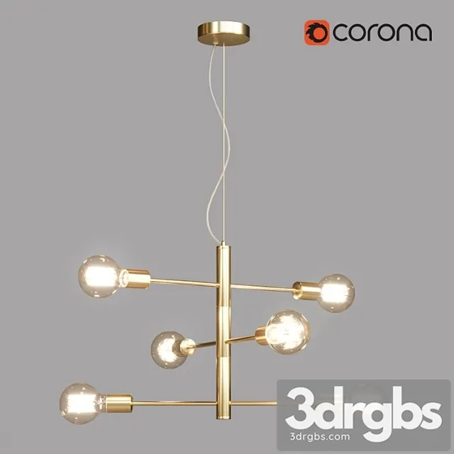 Hanging chandelier Lussole Le Huron Grlsp 8155 3D Model Free