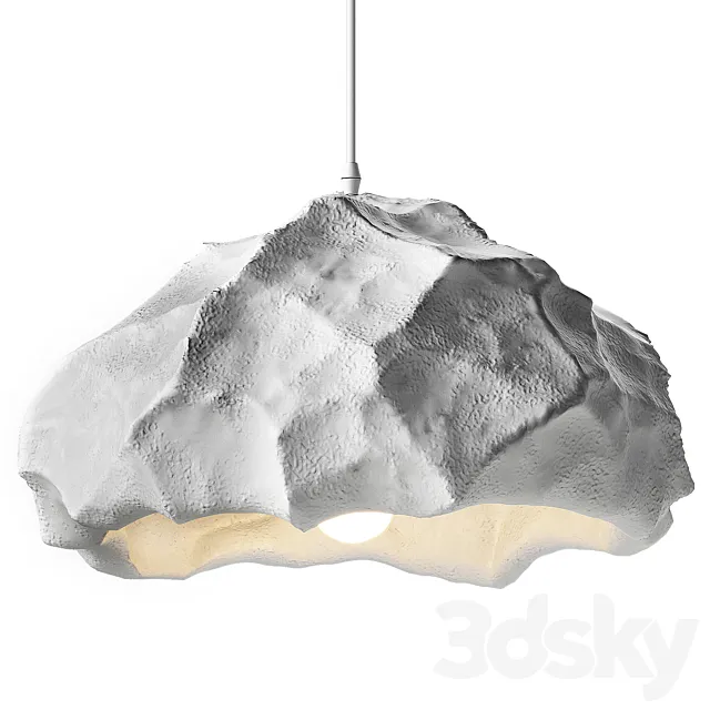 Hanging chandelier Modern Pendant Wabi Sabi 3D Model