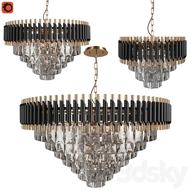 Hanging chandelier Natali Kovaltseva DARIAN 3D Model