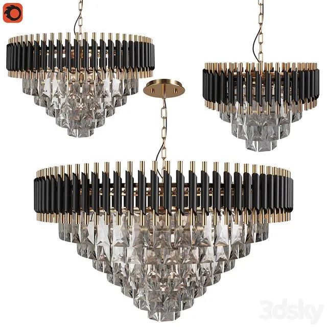 Hanging chandelier Natali Kovaltseva DARIAN 3D Model