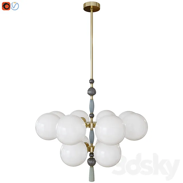 Hanging chandelier Odeon Light 5405_12 PALLE 3D Model