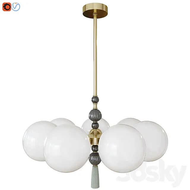 Hanging chandelier Odeon Light 5405_7 PALLE 3D Model