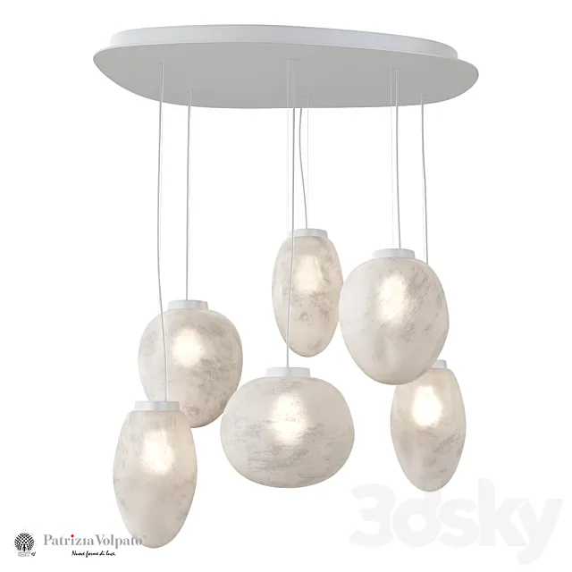 Hanging chandelier Patrizia Volpato Stone 7805 6 3D Model