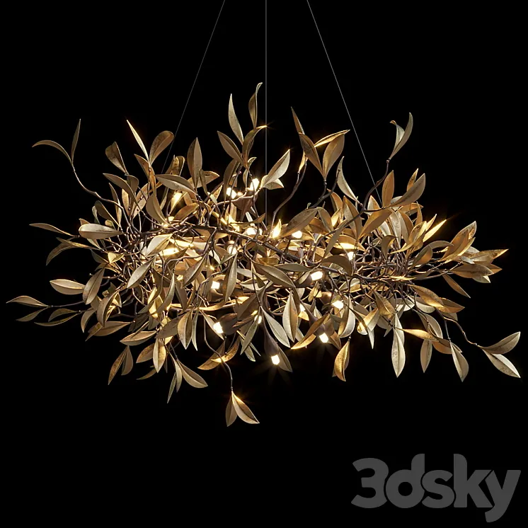 Hanging chandelier Vargov Design - Olive 3D Model Free