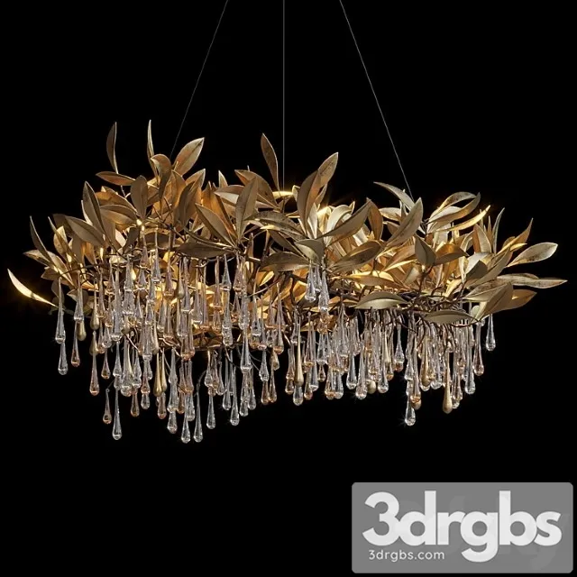 Hanging chandelier vargov design - olive