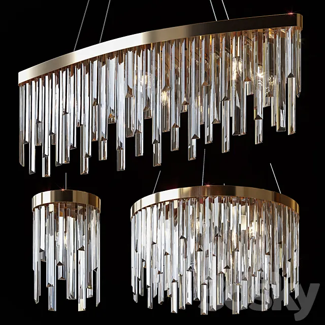 Hanging chandeliers Bennett Chandelier 3D Model