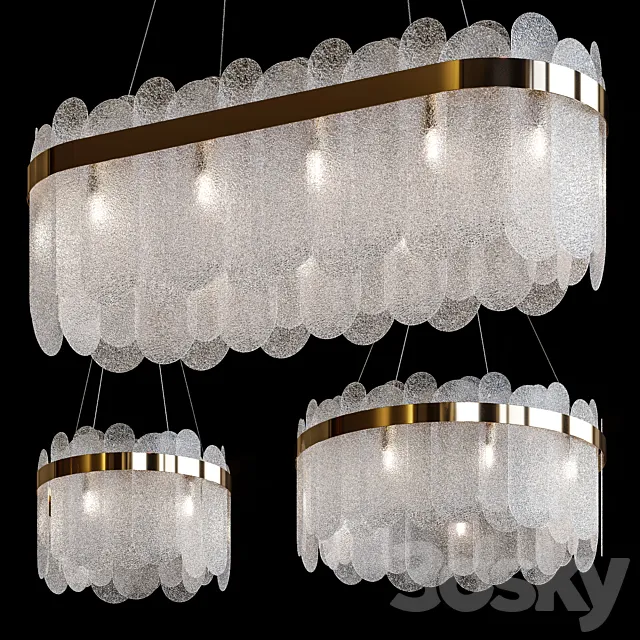 Hanging chandeliers Freya 3D Model