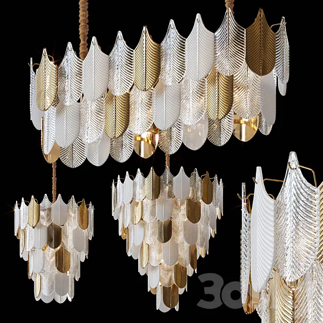 Hanging chandeliers LAIMA by Lampatron 3D Model