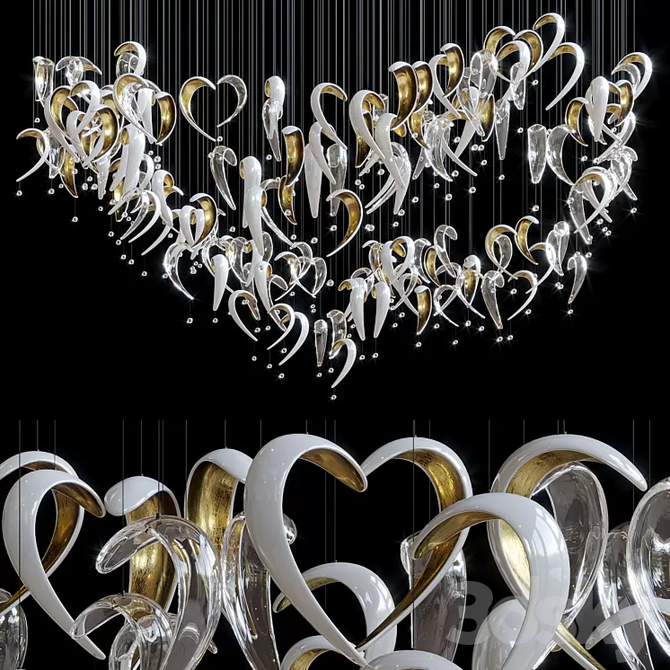Hanging composition Heart – Vargov Design 3D Model