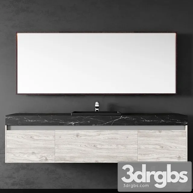 Hanging Dressing Table With Mirror 3D Model Free