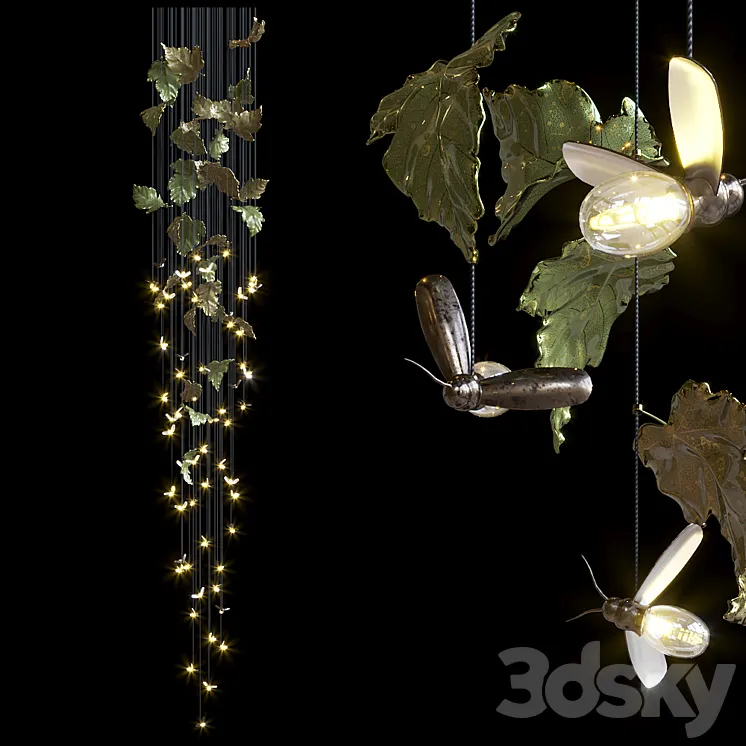 Hanging elements FIREFLY - Vargov Design 3D Model Free